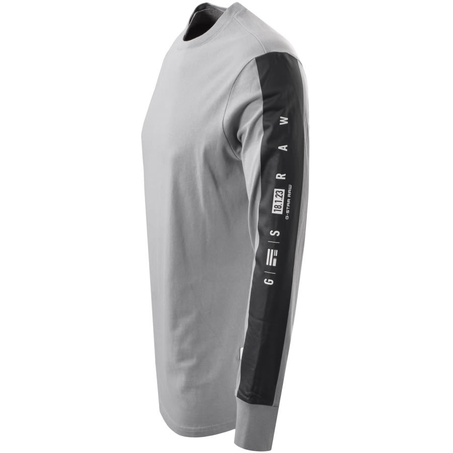 Alternative Image for ProductG Star Raw Taped Long Sleeved T Shirt Grey3